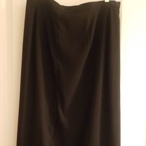 Long Black Skirt with Slit in the back
